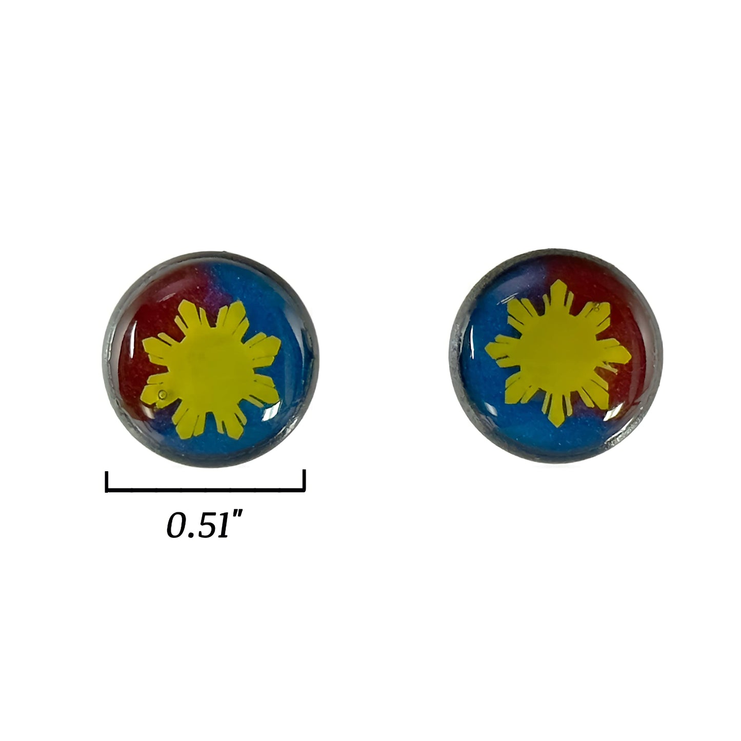 Beautiful Philippines Flag Earrings: Handmade and Lightweight for a Modern Look