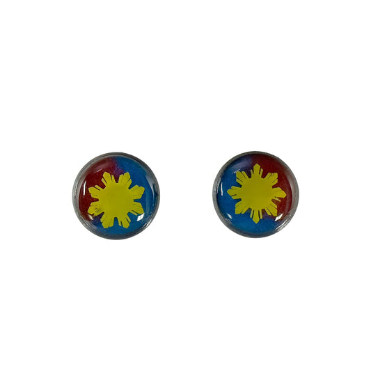 Beautiful Philippines Flag Earrings: Handmade and Lightweight for a Modern Look